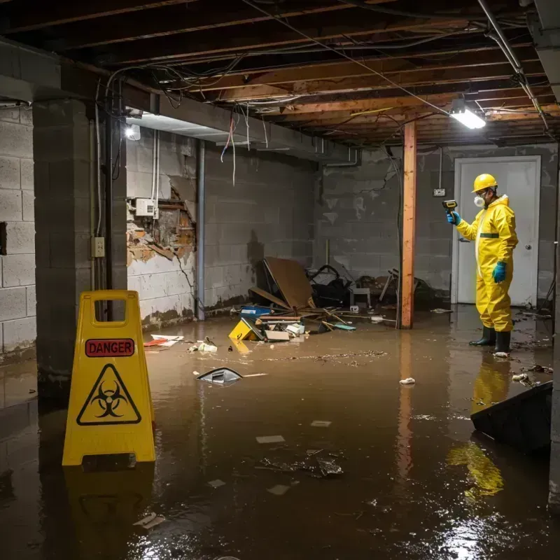 Flooded Basement Electrical Hazard in Randolph County, IL Property