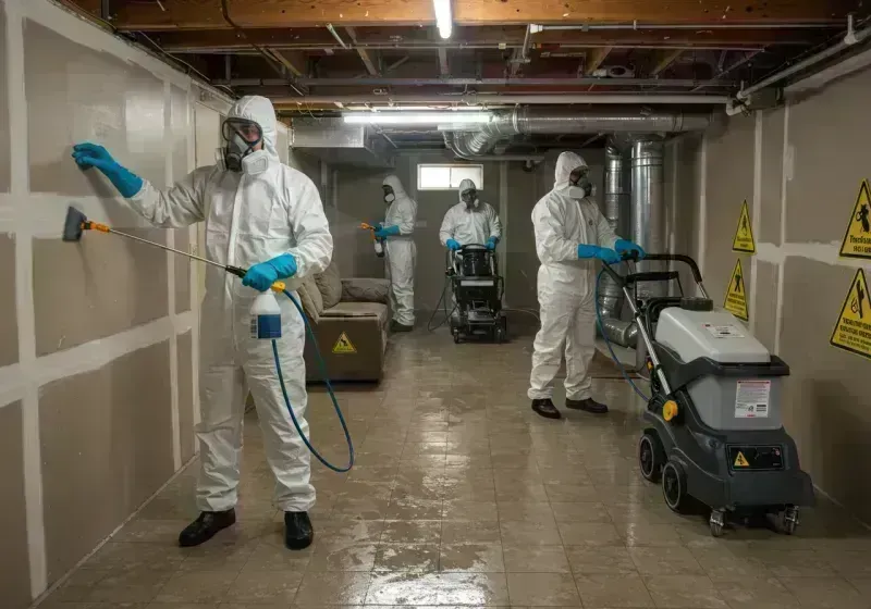 Basement Moisture Removal and Structural Drying process in Randolph County, IL